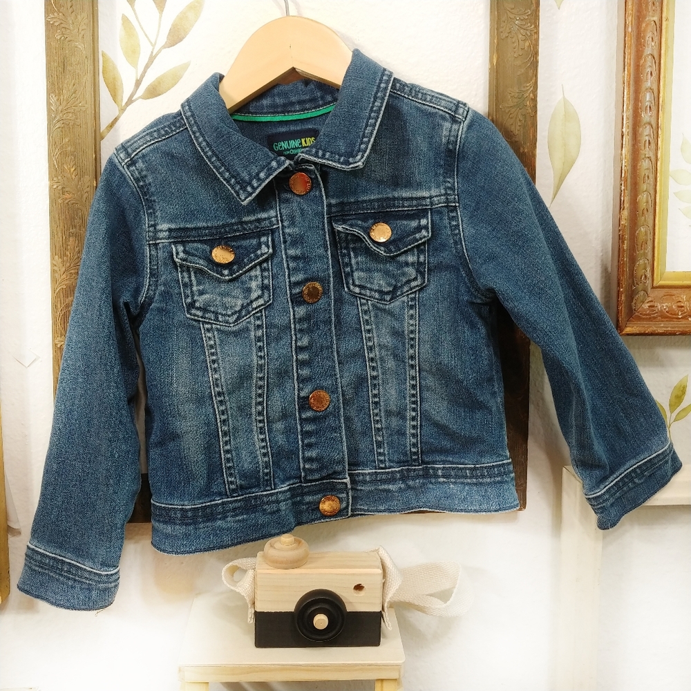 Osh Kosh Long Sleeved Jean Jacket Snaps Size 3 T
